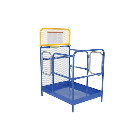 Vestil Steel Work Platform w/2 Door Entry, 36x48, 33-3/8 in. W, 45-3/8 in. D, 1,000 lb. Load Capacity WP-3648-DD